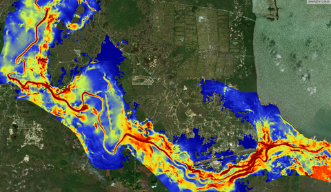 Flood flow velocity